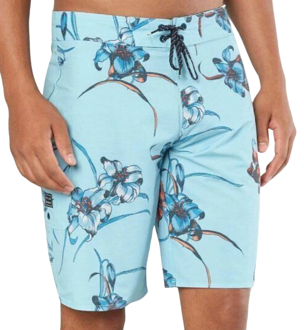 BILLABONG RECYCLER COASTAL BLUE FLORAL PRINT ALL DAY PRO BOARDSHORT SHORTS 32